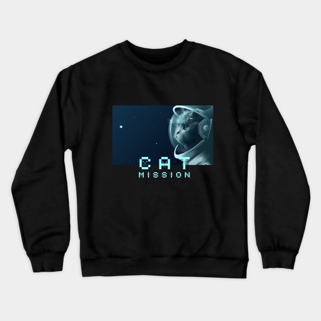 Cat Mission Crewneck Sweatshirt by MadToys